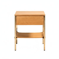 Single-Drawer End Table Modernist Inspired Nightstand space-saving Size for Living Room