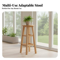 Round Top Plant Stool Multi-Functional Four-Legged Round Top Stool Stable Design Nordic Design for Home Decorators, Corner Areas