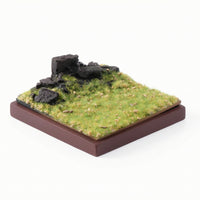 1/64 Scale Miniature Display Base Low-Profile Display Platform with Frame Compact Solid for Modelers, Desk, Shelf