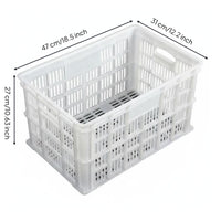 Ventilated Crate Open Lattice Design Stackable Rectangular Crate Lightweight for Warehouse