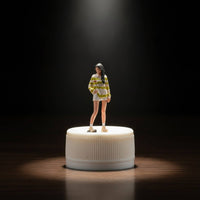 Miniature Female Figurine Tiny 1/64 Scale Figure Micro Female Figure for Photographers, Close-up Photography