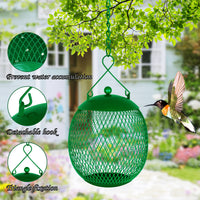 Hanging Metal Bird Feeder with Bath, Garden Decoration