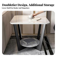 Curved Based Side Table Light Luxury stylish Household Furniture Space-Saving adaptable for Living Room
