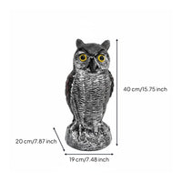 Solar Owl Decoy Bird Solar Owl Statue Sound Making for Water Pond
