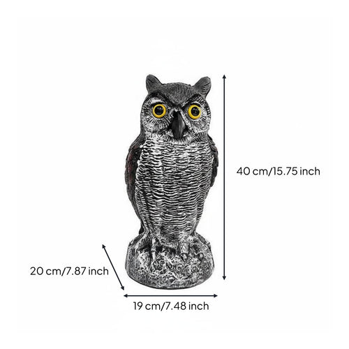 Solar Owl Decoy Bird Solar Owl Statue Sound Making for Water Pond