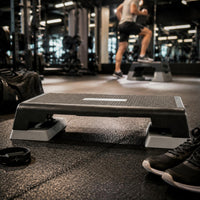 Adjustable Step Platform Rectangular Aerobic Step Platform Gray Legs