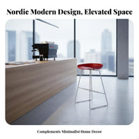 Lowrear Counter Seat Nordic design Bar Chair Sturdy Metal Frame for Cafe, Adults