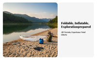 Thickened Body Transparent Watercraft Heavy-Duty 2-Person Inflatable Kayak Portable Inflatable Boat Puncture-Resistant for Outdoor Enthusiasts, Beginners, Fishing Trips, Rivers, Vacations, Beaches