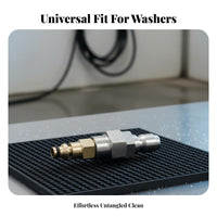 Stainless Steel Construction Pressure Washer Hose Swivel Connector Heavy Duty 3/8 Inch Quick Connect Adapter Time Saving for Car Detailers
