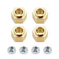 Replacement Axle Connector Precision Machined Brass Connector Hex-Shaped Car Parts for Hobbyists, off-Road Crawling