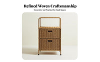 Rattan Storage Cabinet Space-Saving Nordic Desk Organizer Desk Drawer Organizer for Students