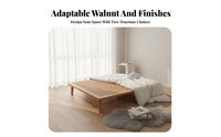 Modern Minimalist Design Headboardless Slat Bed Frame Nordic design Bedroom Furniture hardwood Wood Construction Mattress Foundation Space-Saving for Minimalists, Small Apartment Dwellers, Renters, Guest Room