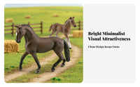 2 Pieces Animal Decor Horse Figurine Detailed Sculpting