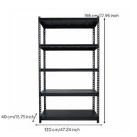L-Shaped Corner Shelf Space-Saving Multi-Layer Metal Rack Easy Assembly Heavy Duty Warehouse Shelving for Basement, Living Room, Bedroom