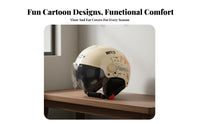 Motorcycle Half Helmet Four-Season Helmet Lightweight Impact-Resistant Headwear for Women, Commuters, Summer Riding, Daily Commute