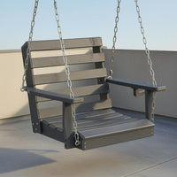 Double-Seat Swing Chair Wide Armrests Swing Chair 2 Person for Patio