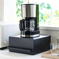 Pull-out Coffee Maker Stand with Drawer Modern Coffee Station Organizer Versatile Kettle Stand with Drawer Sturdy for Office Breakroom