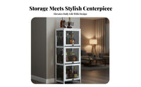 Spirits Display Rack Modern Beverage Storage Rack Narrow Spirits Cabinet Sturdy Construction Space Saving Transparent Acrylic Shelves Suitable for Collectors Hobbyists Kitchen Study Living Room Bedroom