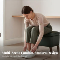 Tufted Storage Ottoman raiseTop Lid Footstool Comfortable Seating for Homeowners