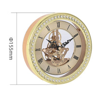 Gear Clock Movement Visible Gears Roman Numeral Wall Clock Movement Metal Frame Home Decor