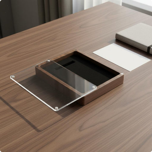 Walnut Medal Box Solid Wood Walnut Medal Case Clear Lid for Display