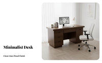 Minimalist Design Computer Desk with Drawers Small Space suitable for Single Drawer Study Desk Thickened desktop surface Office Furniture Sturdy framework for Students, Home Workers, Individuals, Dorm Room, Dormitory, Bedroom