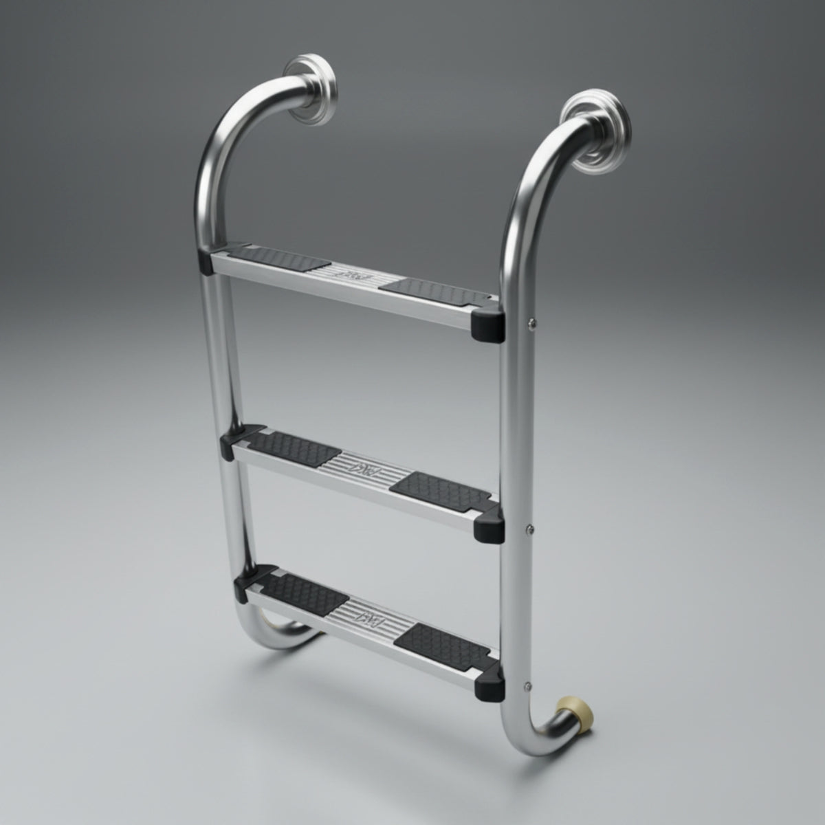 Pool Ladder with Curved Handrails Non-Slip Stainless Steel Pool Ladder Rust Resistant for Hotel Managers, in-Ground Pools