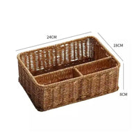 Rectangular Storage Basket Long-Lasting Household Organizer Handmade