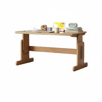 Height Adjustable Kids Desk Solid Wood Student Desk Compact Design Lifting Study Table Ergonomic Workspace Suitable for Parents Homeschooling Bedroom Study Area
