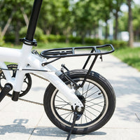 Lightweight Folding Bike Rack Compatible Rear Rack with Mounting Hardware Stable Long-Lasting for Cyclists, Errands