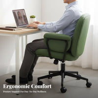 Upholstered Managerial Chair Highspine Support Upholstered Rolling Armchair