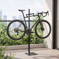 Space-Saving Vertical Bike Rack with Hooks Adjustable Vertical Bike Rack Indoor Cycle Floor Stand Stable for Commuters