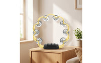 Tambourine with Grip Handle Comfortable Tambourine with Handle Grip Easy to Hold Hand Percussion Instrument for Beginners