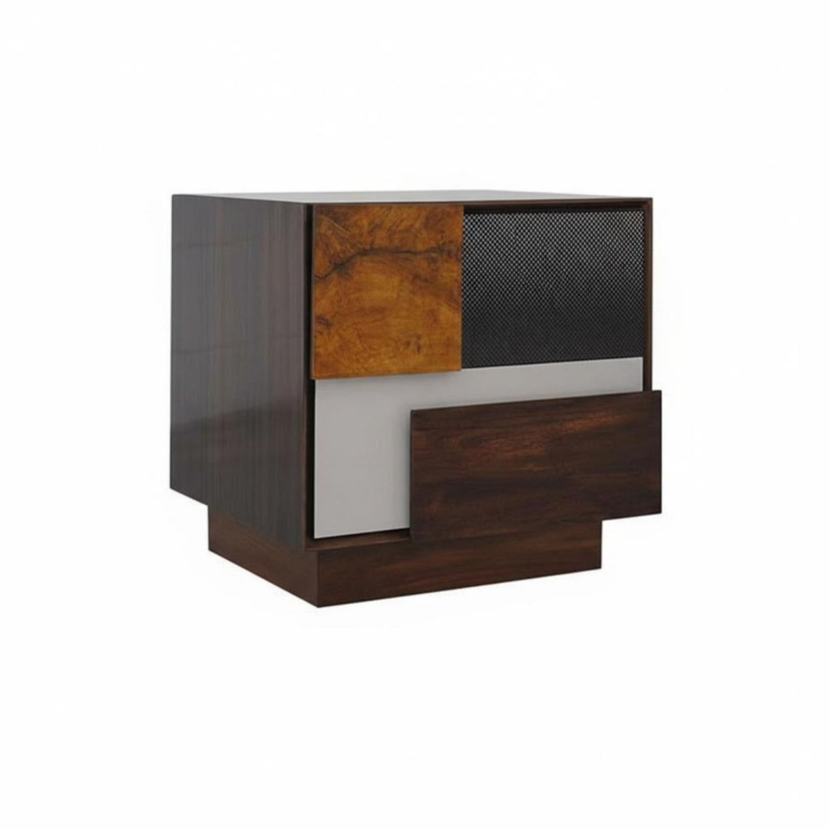 Nightstand with Drawers and Shelf Nordic Aesthetic for Hotel, Homeowners, Adults