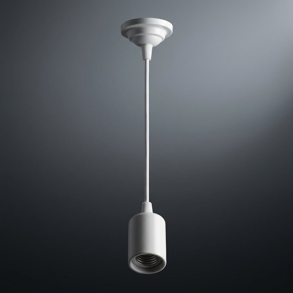 Light Fittings Ceilings with a Ceiling Rose Light Fitting for Living Room, E27 Lamp Hanging Lights for Dining Room, 1.2m PVC 220V DIY Lighting