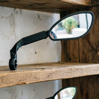 Easy to Install Flat Rearview Mirror Scratch Resistant Bike Rear View Mirror Universal Fit Vehicle Accessory Sturdy Frame for Cyclists, Scooter Riders, Cycling, Commuting