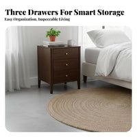 Two-Drawer End Table Modern Design Nightstand Nordic aesthetic for Renters, Students