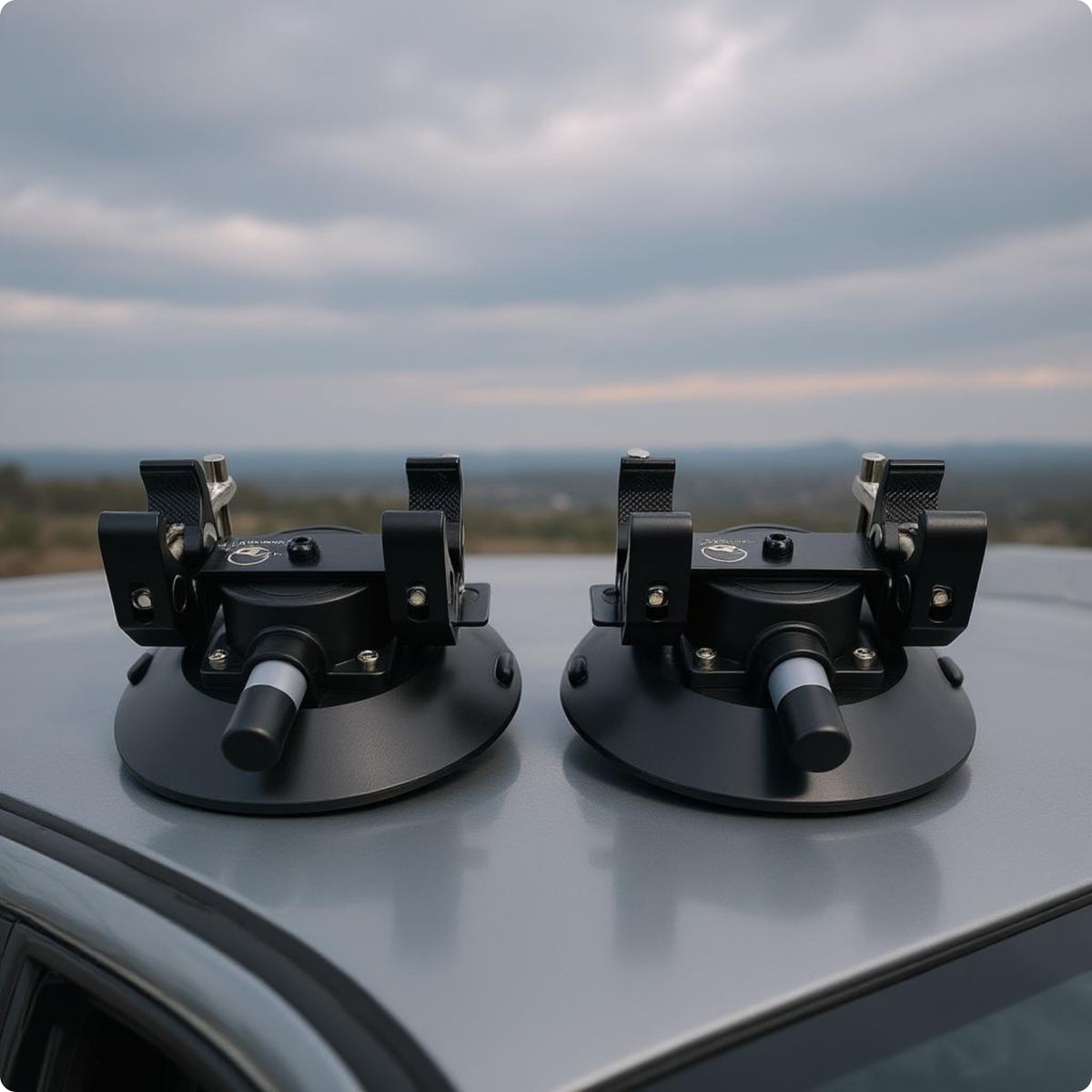 Vacuum Mount Rack Metal Clamp Suction Cup Rack Cylindrical Handle