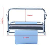 Industrial Large Roll Dust-Free Paper Holder Stainless Steel Wall-Mounted Nonwoven Support with Wheels Floor-Standing Paper Towel Rack