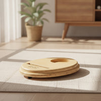 Balance Board with Cork Roller Solid Wooden Balance Board Cork Roller Portable Training Set Compact for Skiers, Home Workouts