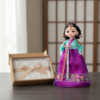 Korean Hanbok Doll Handmade Korean Traditional Craft Doll Hand-Painted Details