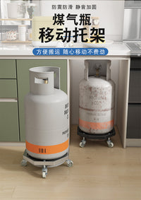 Octagonal Gas Cylinder Mobile Base with 60° Swivel Casters and Brakes