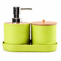 3 Pieces Countertop Organizer Set Oval Tray Raised Sides Toiletry Holder