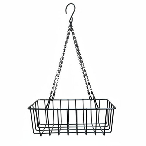 Rectangular Wire Hanging Planter Easy Assembly Plant Holder for Patio, Gardeners