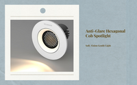COB LED Downlight, anti-glare, high CRI
