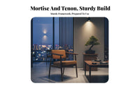 Upholstered Wood Armchair Nordic Design Dining Seat With Armrests Ergonomic Backrest for Business Owners, Meeting Room, Kitchen