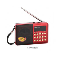 Telescopic Antenna AM AM and Radio Band Pocket Radio Carrying Strap Portable Radio Compact Body Audio Device Speaker Grille