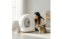 Enclosed Self-Cleaning Cat Litter Box Washable Automatic Cat Litter Box Hygienic Sealed for Cats, Indoor, Apartments