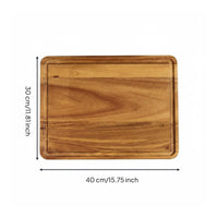 Acacia Wood Chopping Block Natural Material Wooden Board for Barbecue