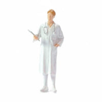 1:87 Scale Doctor Figure High Detail Miniature Nurse Figurine Realistic Details Emergency Scene People Model for Sand Table Scenes, Desktop Display